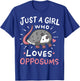Possums Just a Girl Who Loves Opposums Funny Gift T-Shirt - T-Shirt | Royal