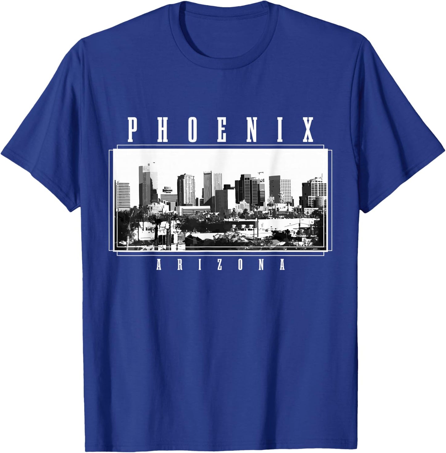Phoenix Skyline Arizona Vintage USA America Souvenir T-Shirt - T-Shirt | Royal