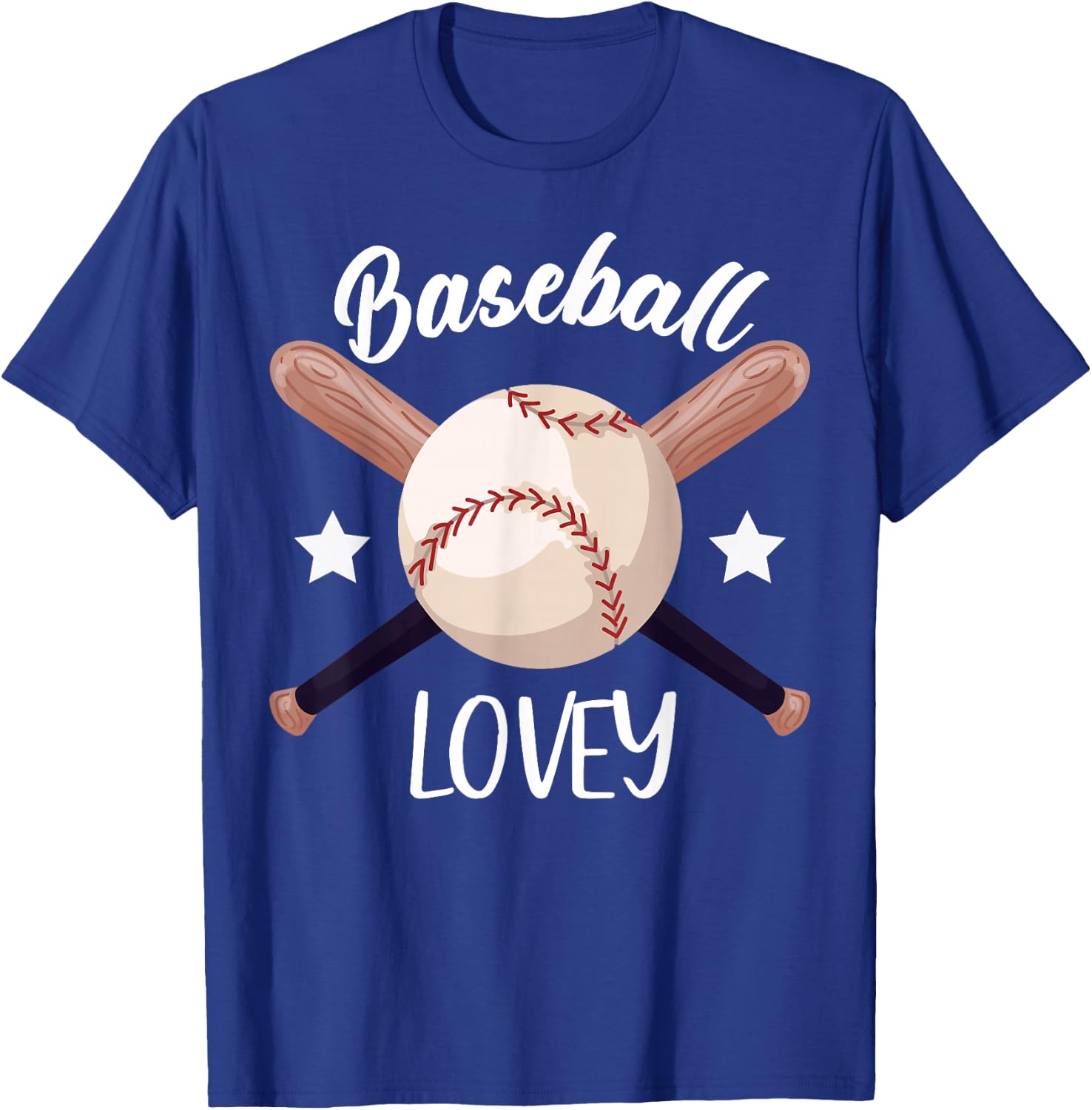 Baseball LOVEY Batter Sport Baseball Player Matching Family T-Shirt - T-Shirt | Royal