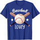 Baseball LOVEY Batter Sport Baseball Player Matching Family T-Shirt - T-Shirt | Royal