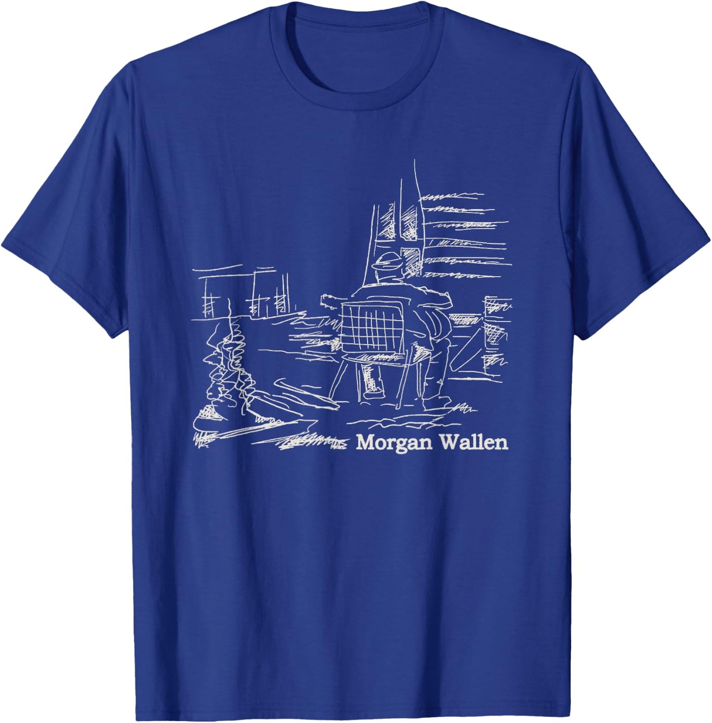 Official Morgan Wallen Illustrated T-Shirt - T-Shirt | Royal