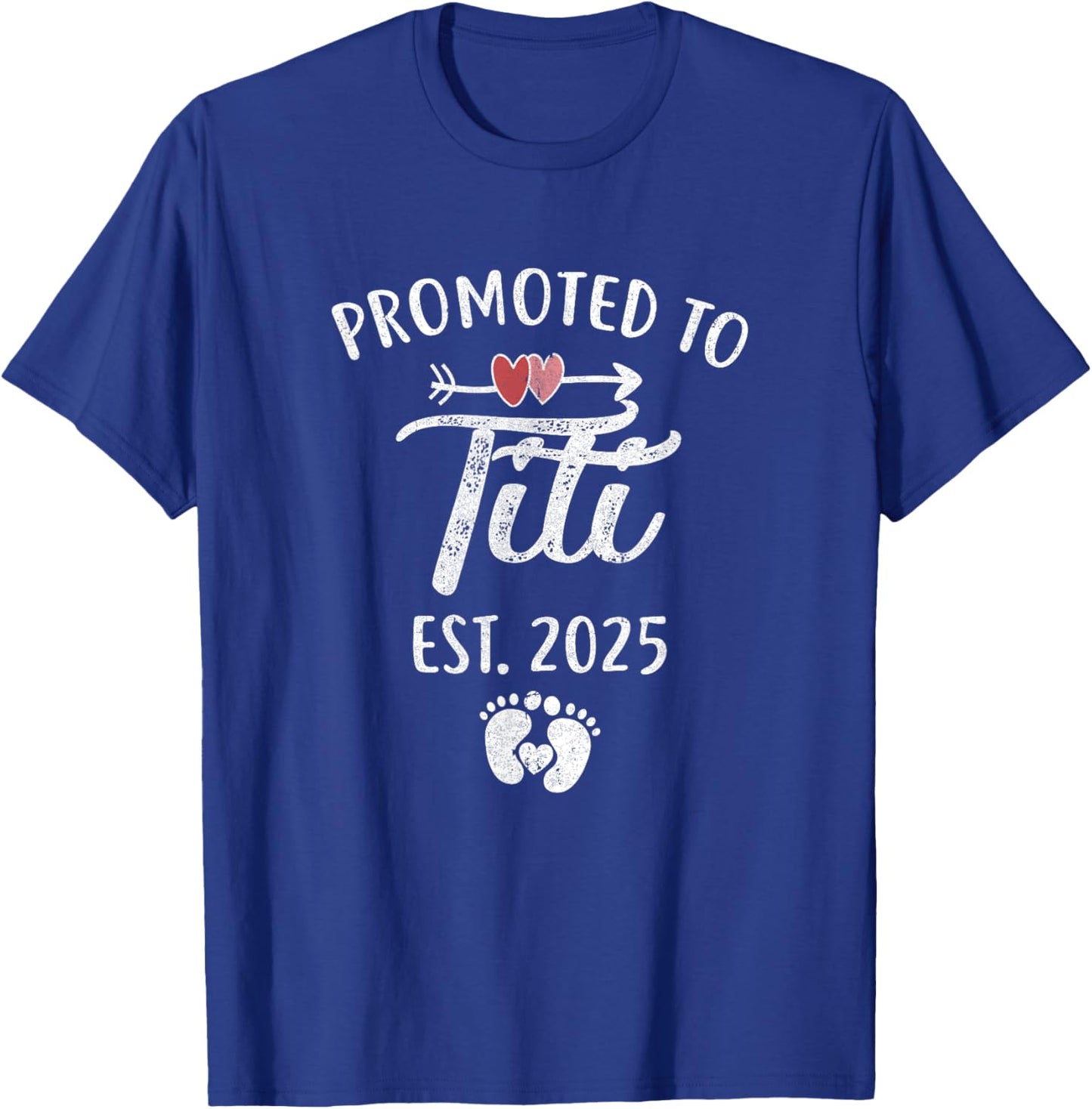 Promoted To Titi Est 2025 Funny First Time Mothers Day T-Shirt - T-Shirt | Royal