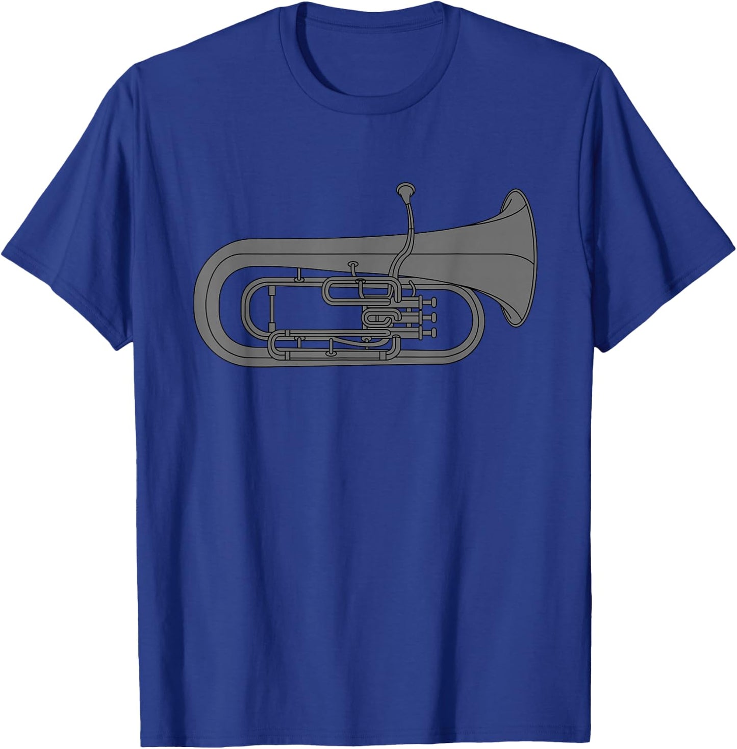 Funny Euphonium Player Marching Band Baritone Tuba Men Gift T-Shirt - T-Shirt | Royal