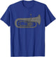 Funny Euphonium Player Marching Band Baritone Tuba Men Gift T-Shirt - T-Shirt | Royal