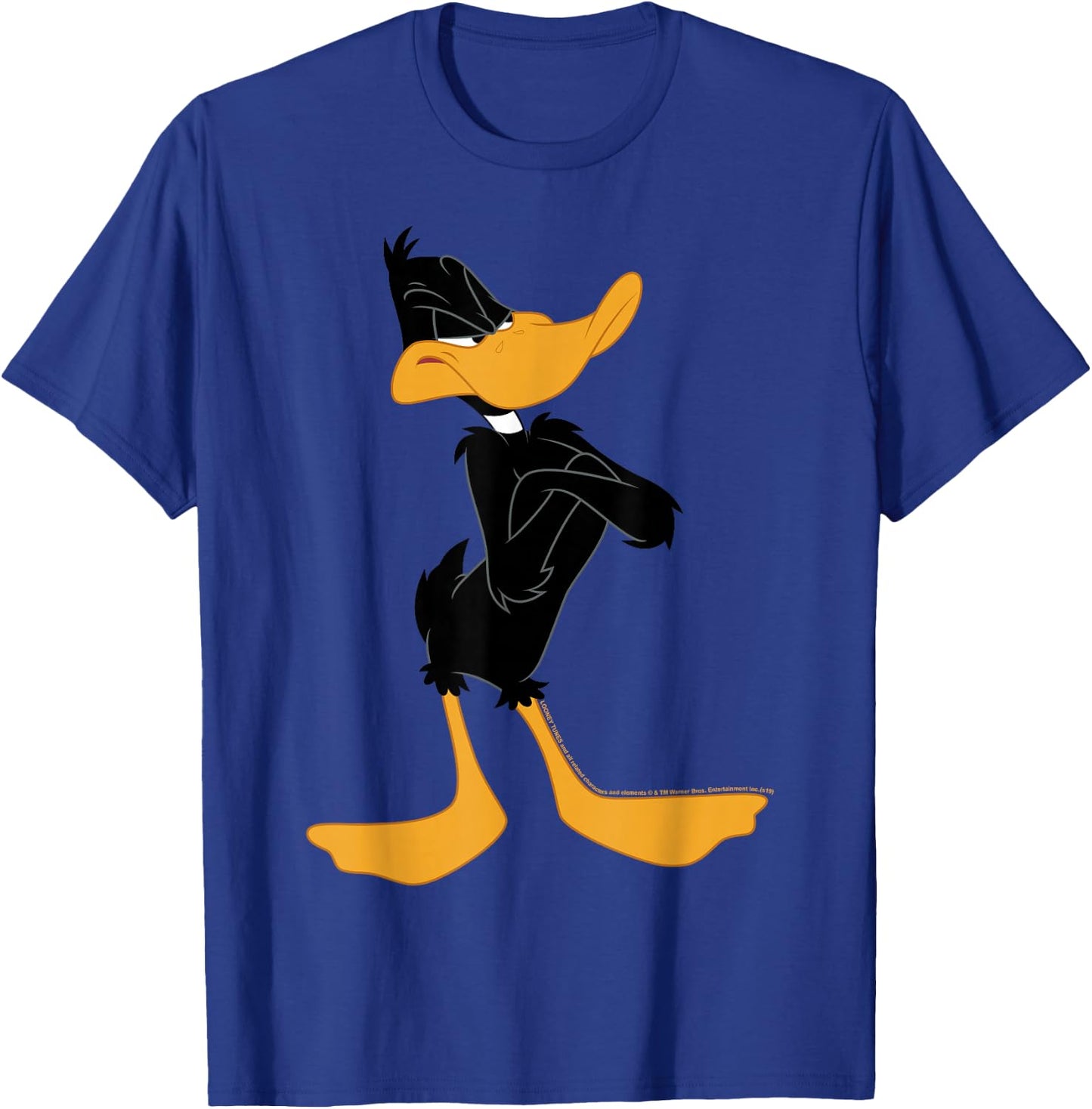 Looney Tunes Daffy Duck Crossed Arms Portrait Small T-Shirt - T-Shirt | Royal