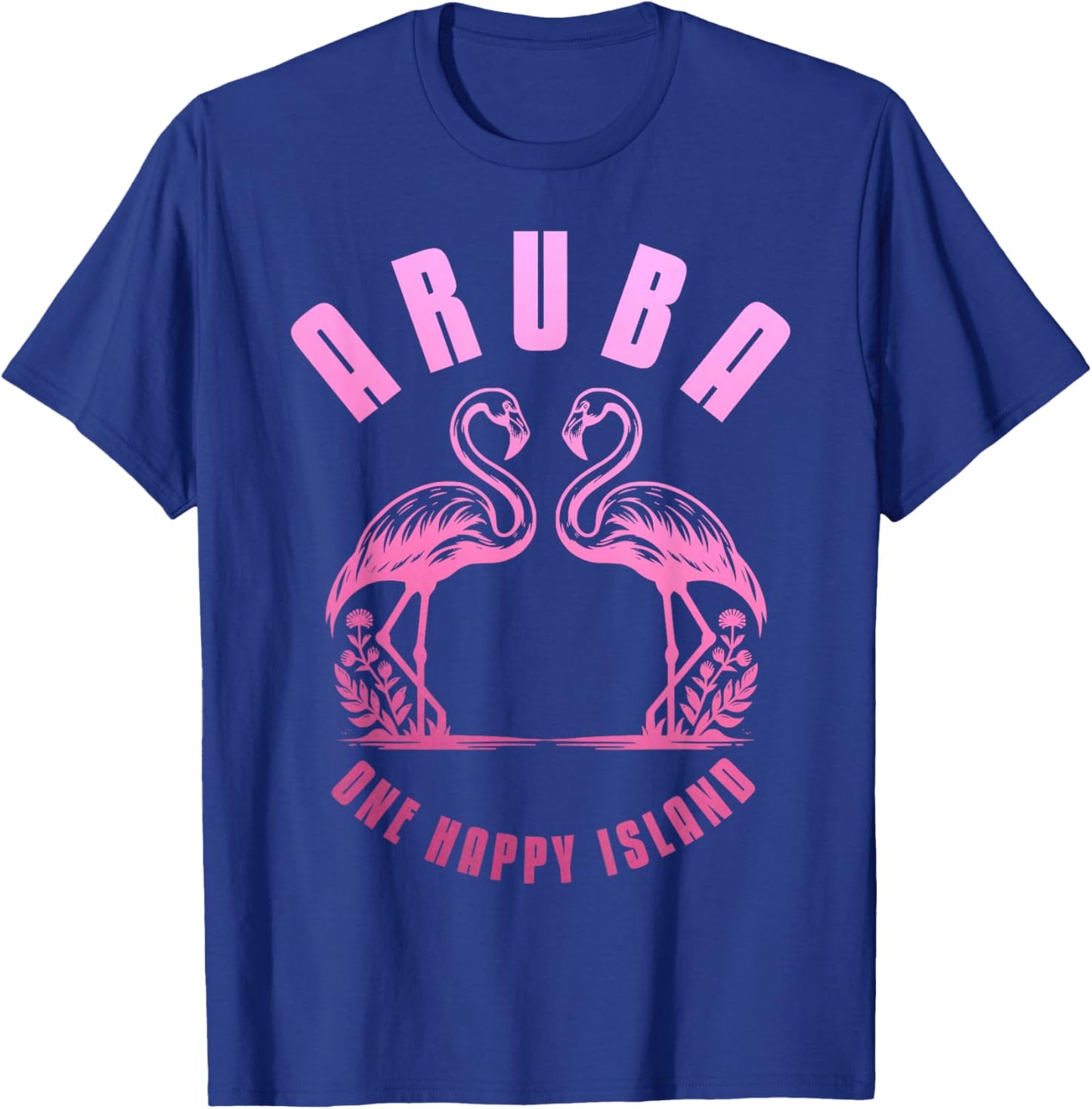 Aruba Flamingo Happy Island Craibbean Souvenir Pride Vintage T-Shirt - T-Shirt | Royal