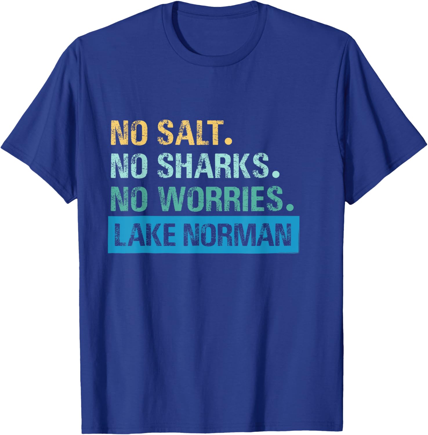 Lake Norman, NC | Vintage Distressed T-Shirt - T-Shirt | Royal