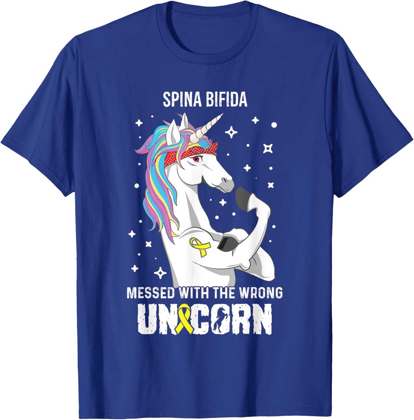 Wrong Unicorn- Spina Bifida Awareness Item T-Shirt - T-Shirt | Royal
