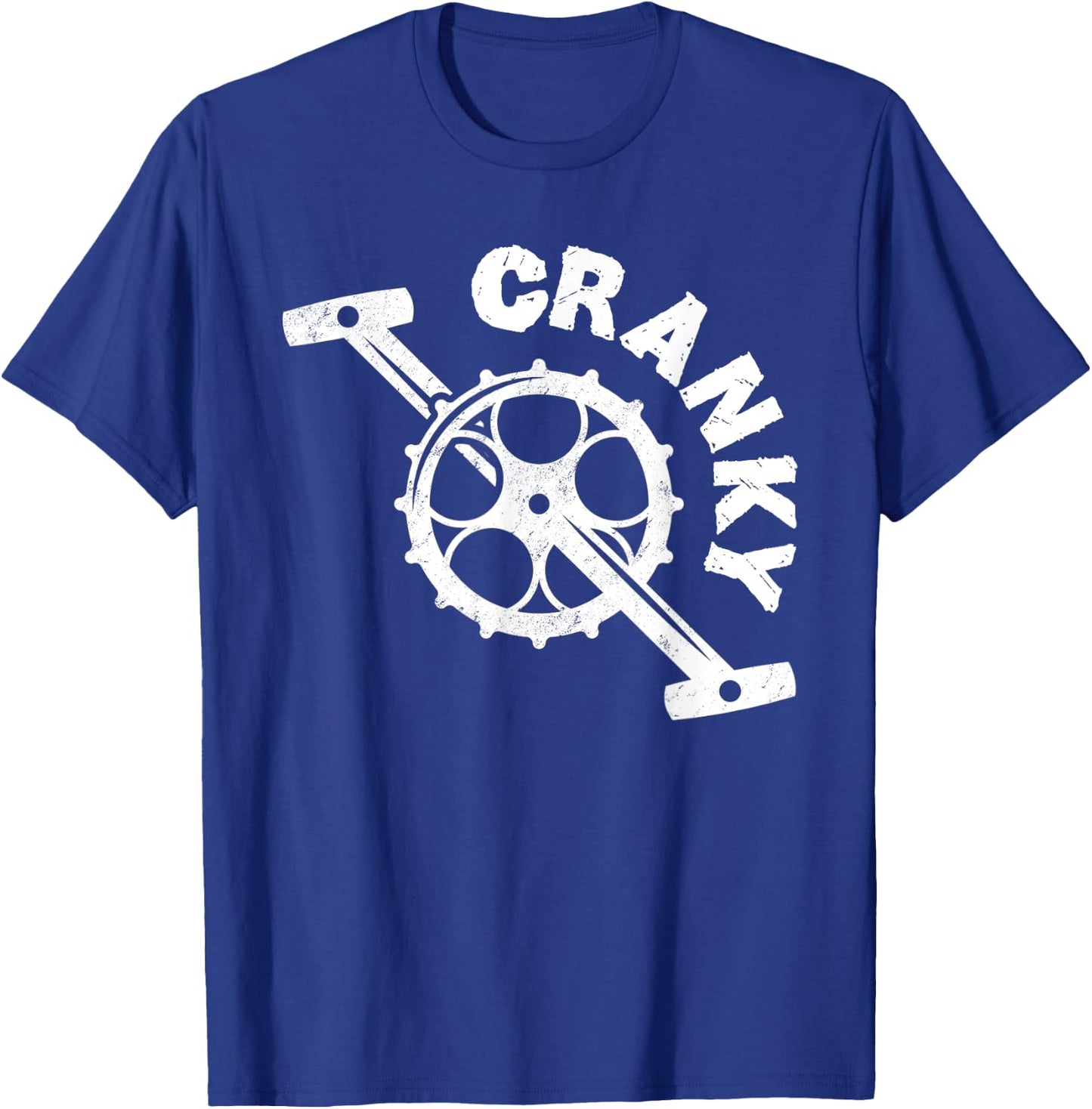 Cycling Apparel & Gifts Collection - Bicycle Crank - -Adults, -Kids - Black - Short Sleeve - Small - Crew Collar - Classic Modern - Cycling - Birthday - Women Cyclists T-Shirt - T-Shirt | Royal