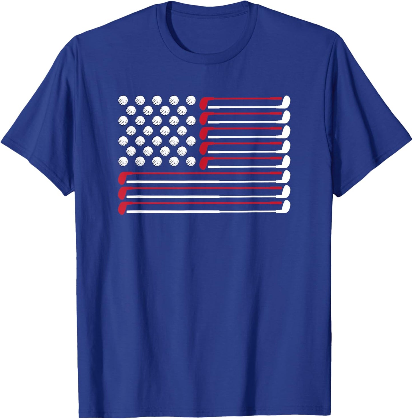 Golf American Flag Golf Player Lover Golfing Golfer T-Shirt - T-Shirt | Royal