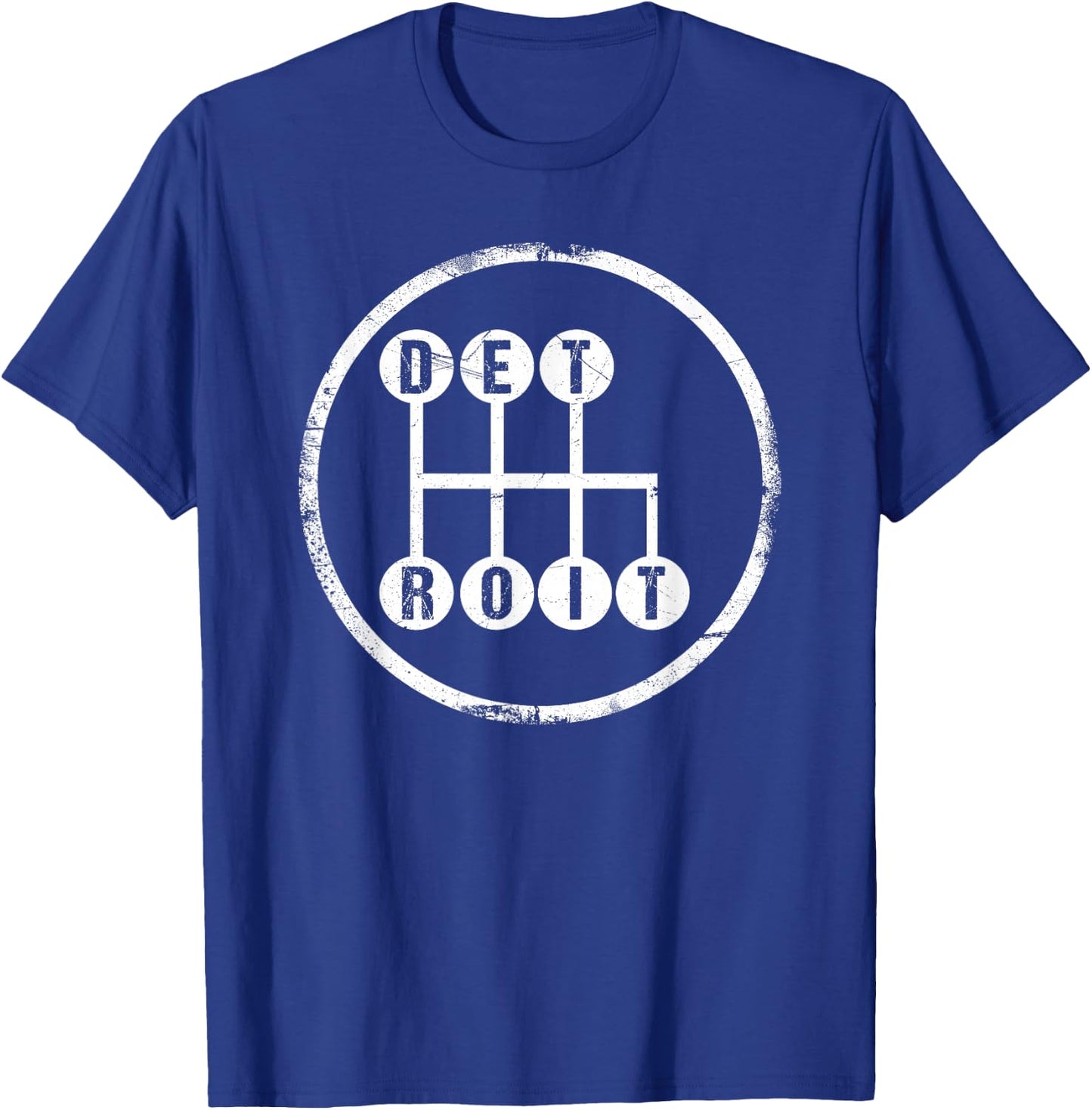 Detroit Stick Shift design T-Shirt - T-Shirt | Royal