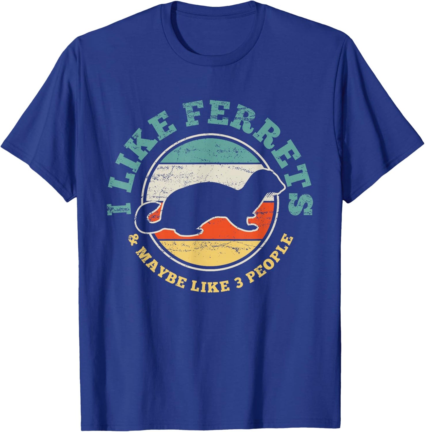 Funny Vintage Ferret Gift T-Shirt - T-Shirt | Royal