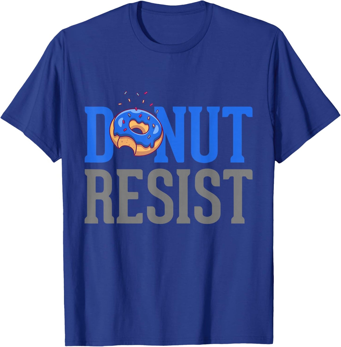 Police Officer Shirt Thin Blue Line Funny Donut Resist T-Shirt - T-Shirt | Royal
