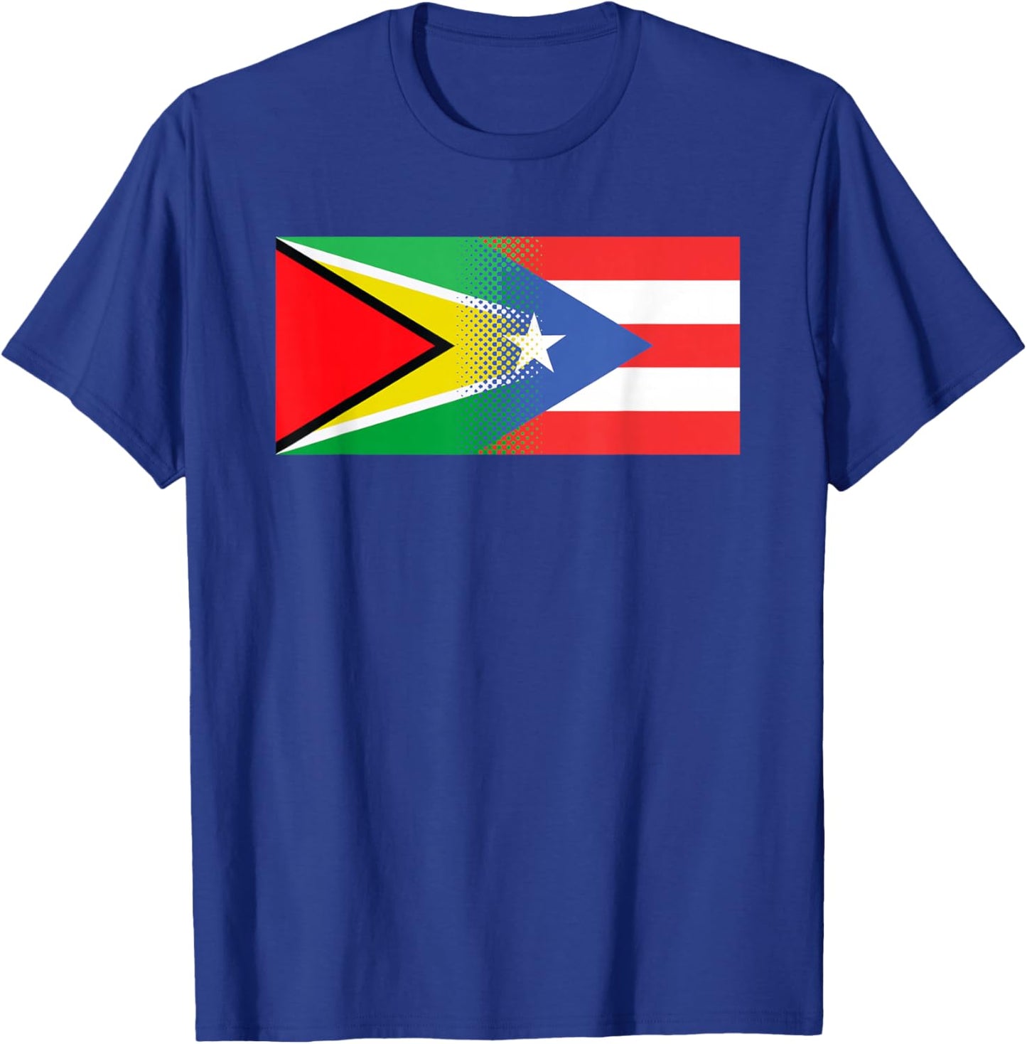 Guyanese Puerto Rican Flag Guyana Puerto Rico T-Shirt - T-Shirt | Royal