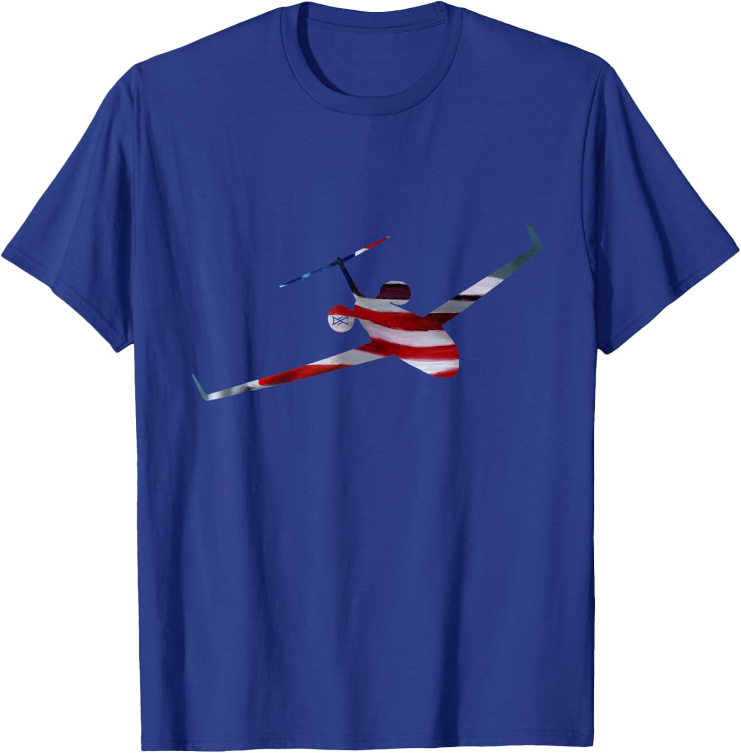 Gulfstream GV American Flag Silhouette T-Shirt - T-Shirt | Royal