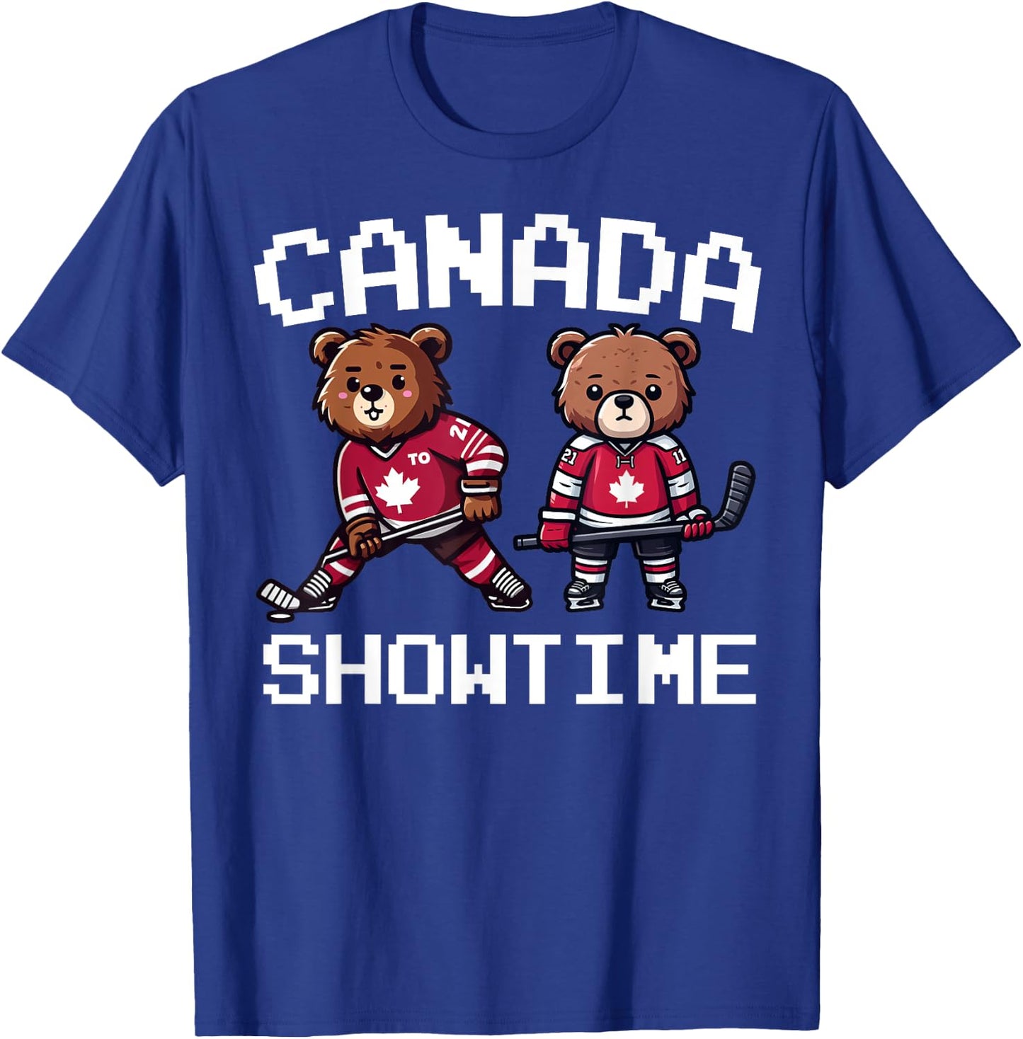 Canada Cute Bear Ice Hockey Jersey – Canada Hockey Team T-Shirt - T-Shirt | Royal