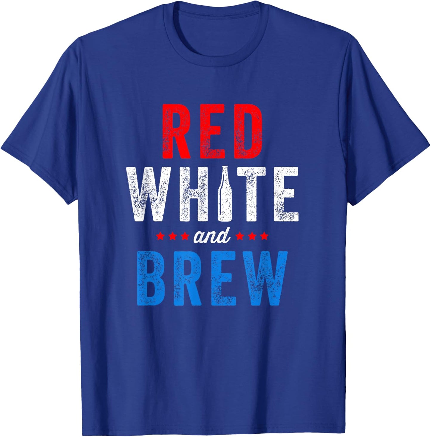 Red White And Brew Fourth Of July Beer T-Shirt - T-Shirt | Royal