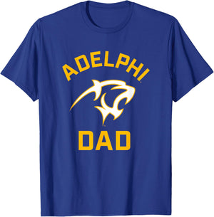 Adelphi University Panthers Arched Dad T-Shirt - T-Shirt | Royal