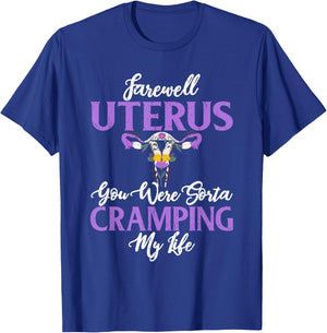 Funny Cute Hysterectomy Farewell Uterus T-Shirt - T-Shirt | Royal