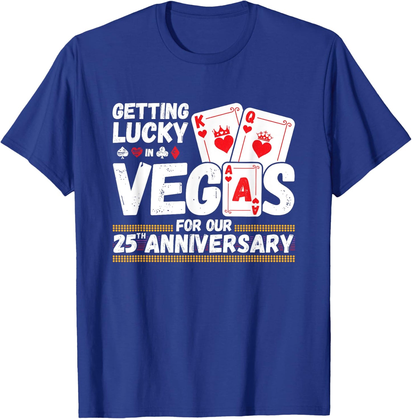 25th Anniversary - Las Vegas 25th Wedding Anniversary Couple T-Shirt - T-Shirt | Royal