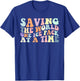 Saving The World One Ice Pack At A Time School Nurse T-Shirt - T-Shirt | Royal