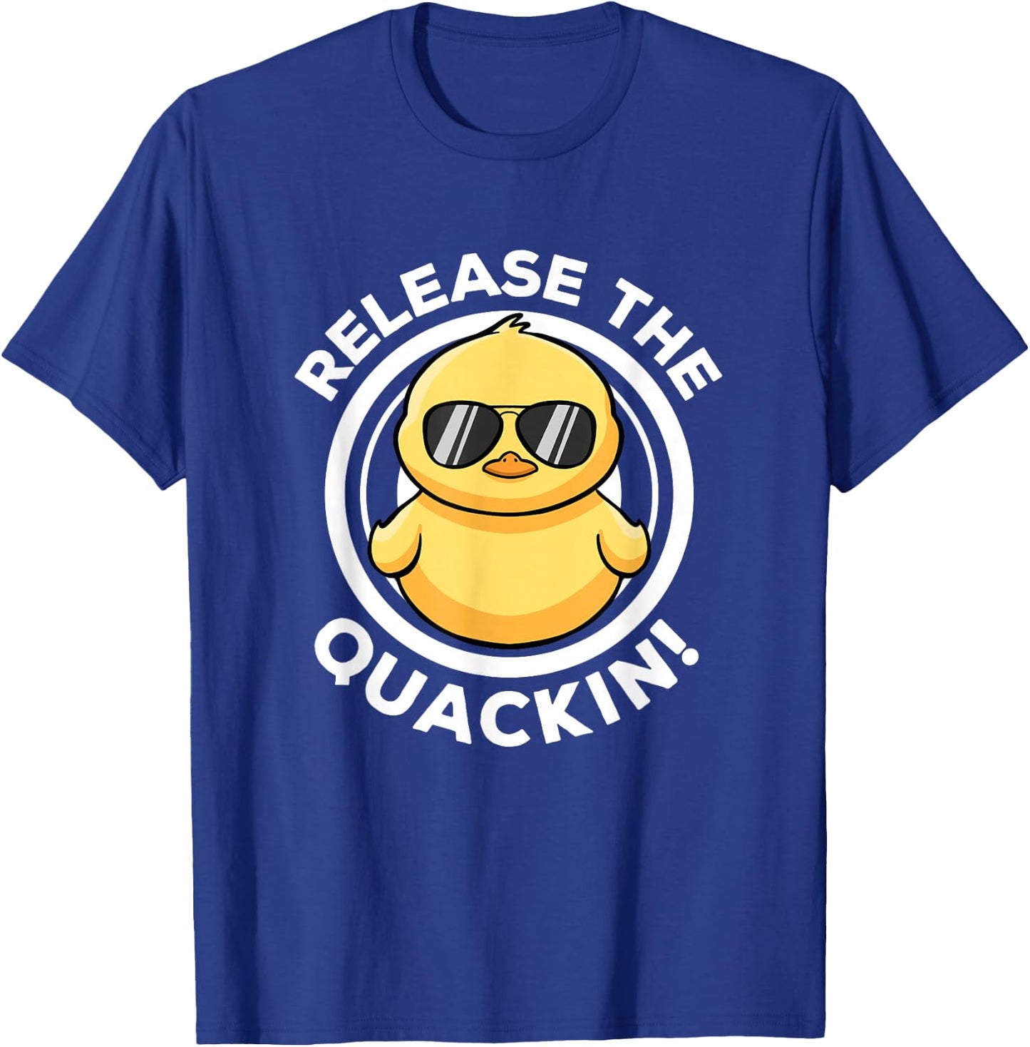 Release The Quackin I Love Duck Lovers Funny Yellow Duck T-Shirt - T-Shirt | Royal