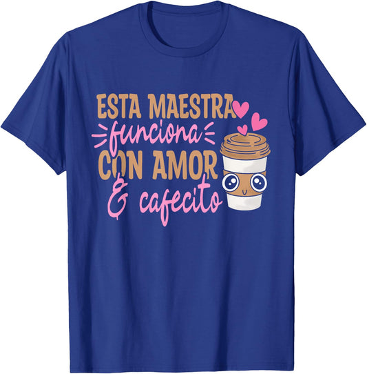 Maestras Espanol Spanish Teacher Hispanic Teacher Bilingue T-Shirt - T-Shirt | Royal
