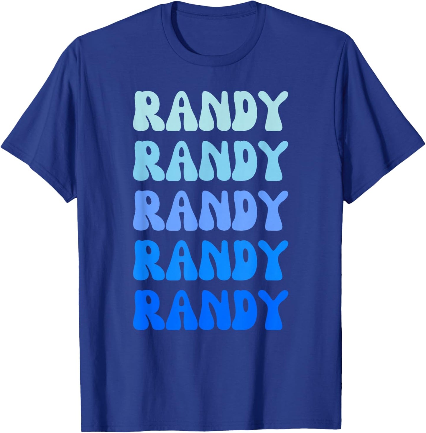 Randy Retro Name Stack Design T-Shirt - T-Shirt | Royal