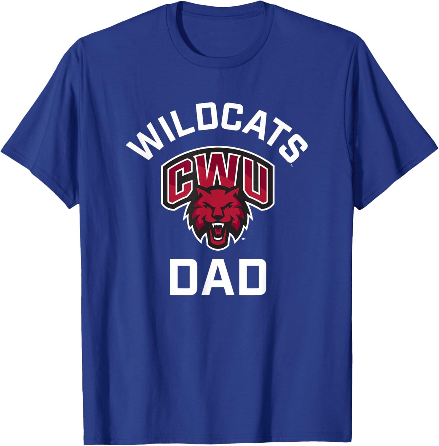 Central Washington University Wildcats Arched Dad T-Shirt - T-Shirt | Royal