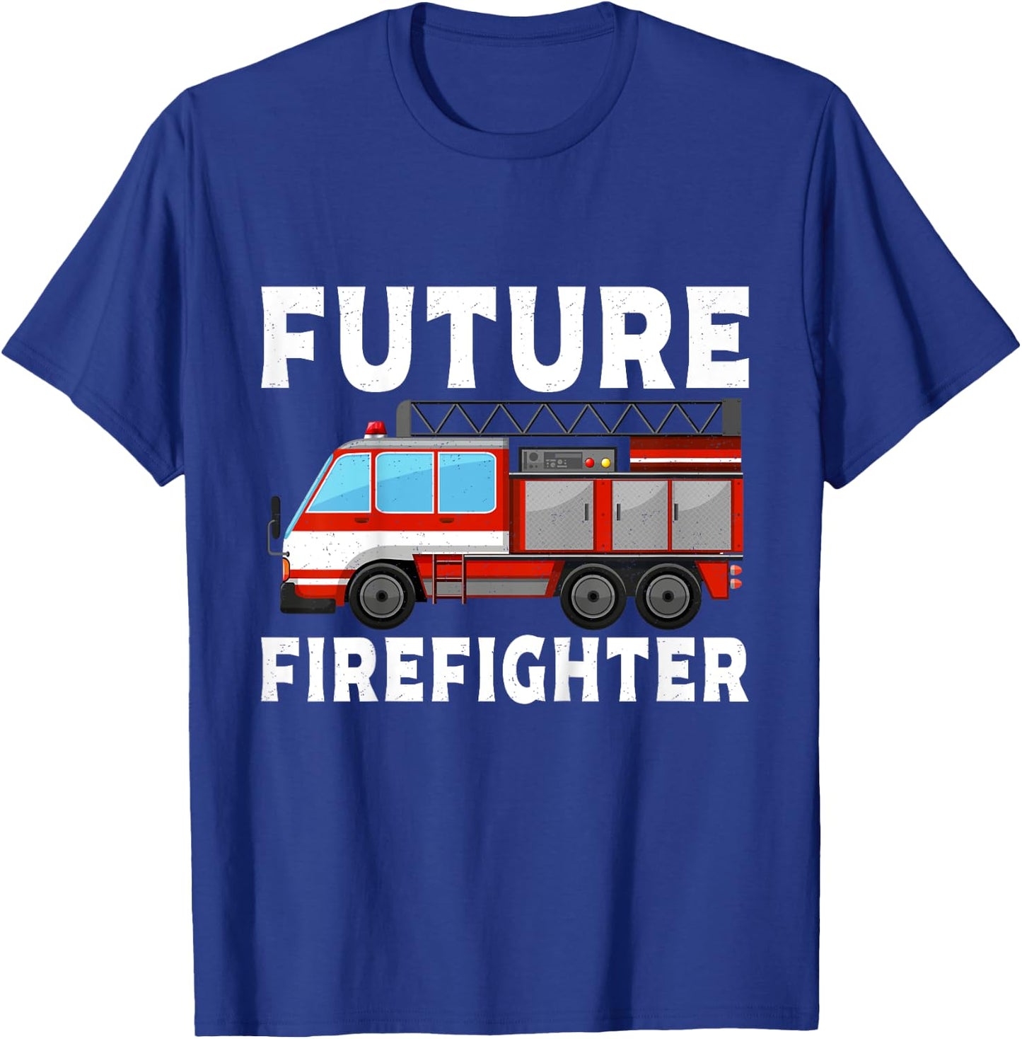 Kids Firefighter Shirt Fireman Costume Toddler Boys Firefighter T-Shirt - T-Shirt | Royal
