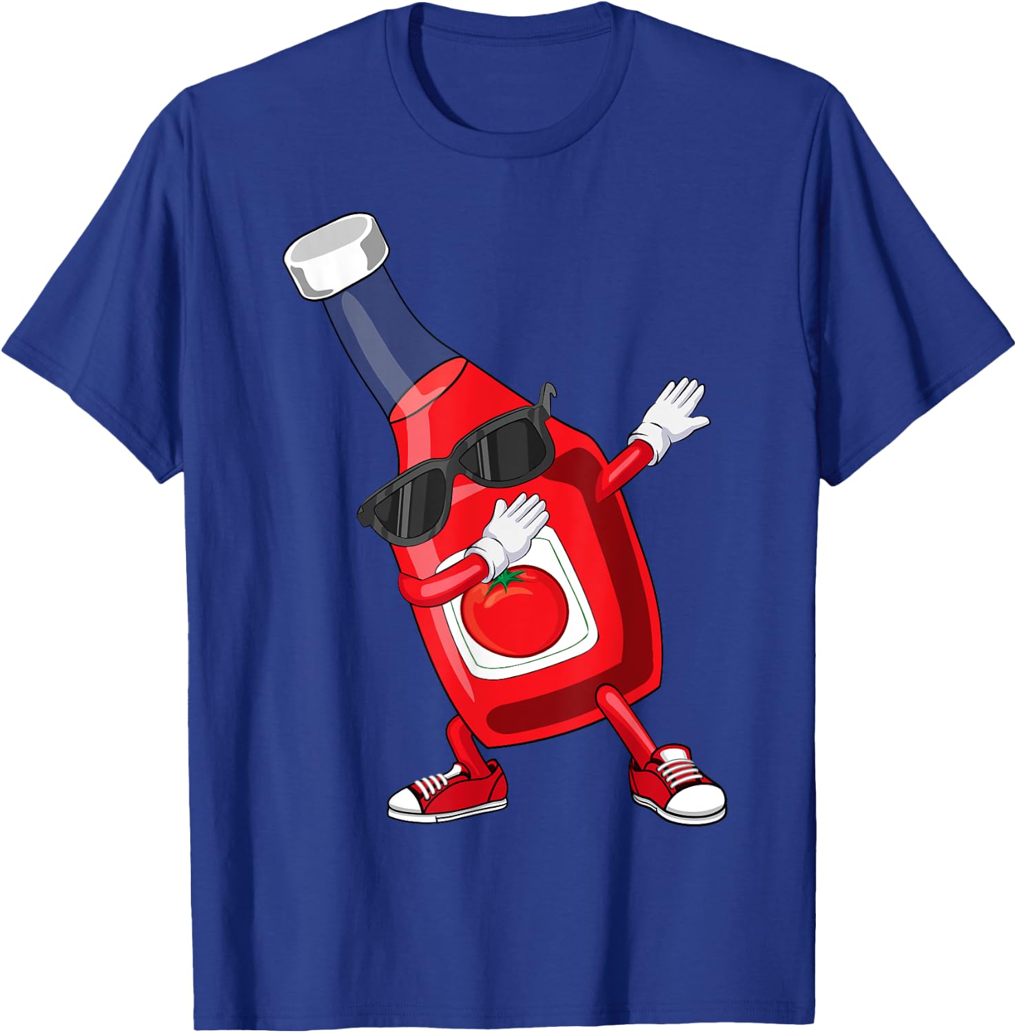 Funny Dabbing Ketchup Lover Gift Kids Boy Cute Condiment T-Shirt - T-Shirt | Royal