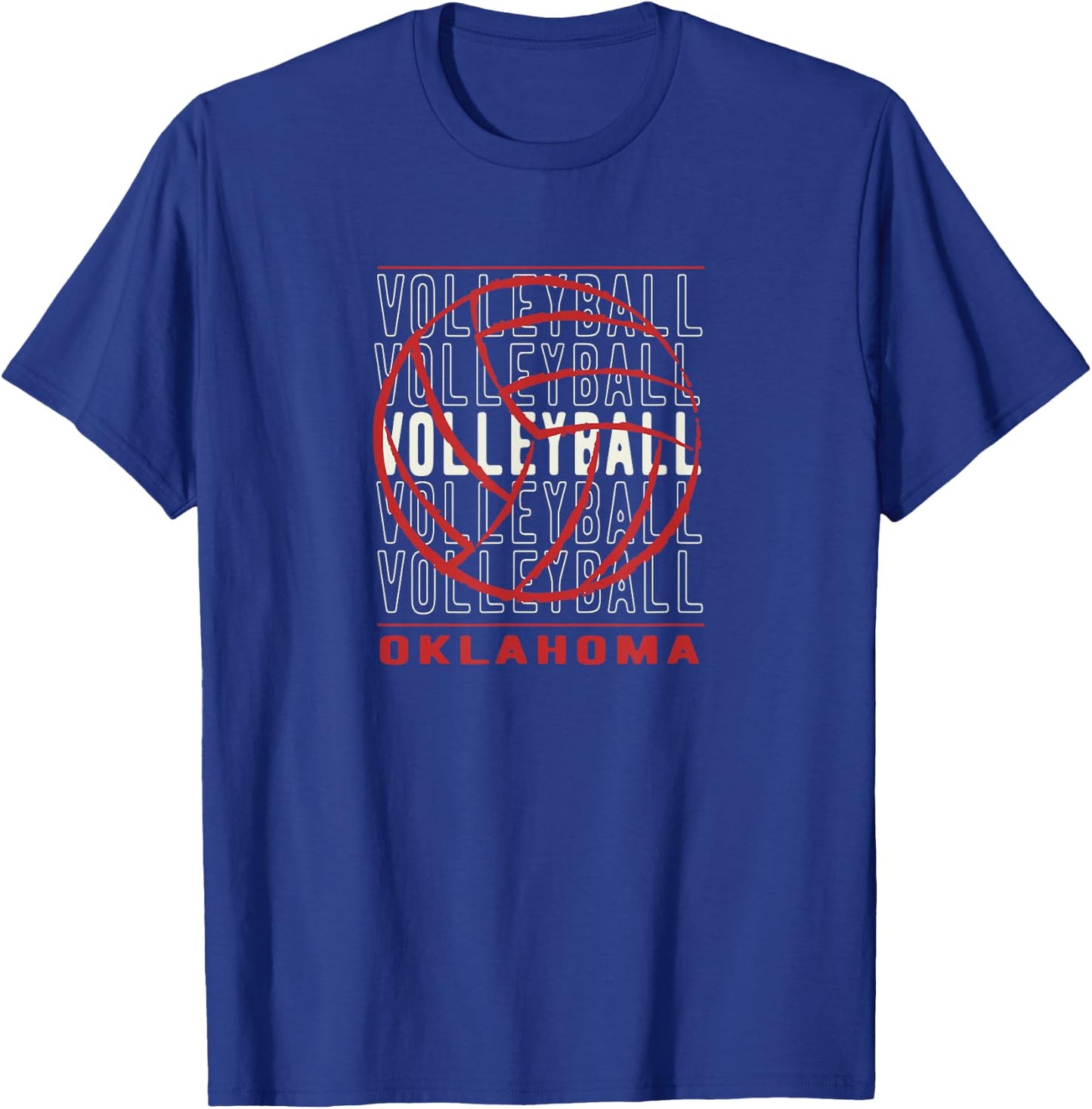 Volleyball Oklahoma Merch -Adults Black Small Classic Fit Short Sleeve T-Shirt - T-Shirt | Royal