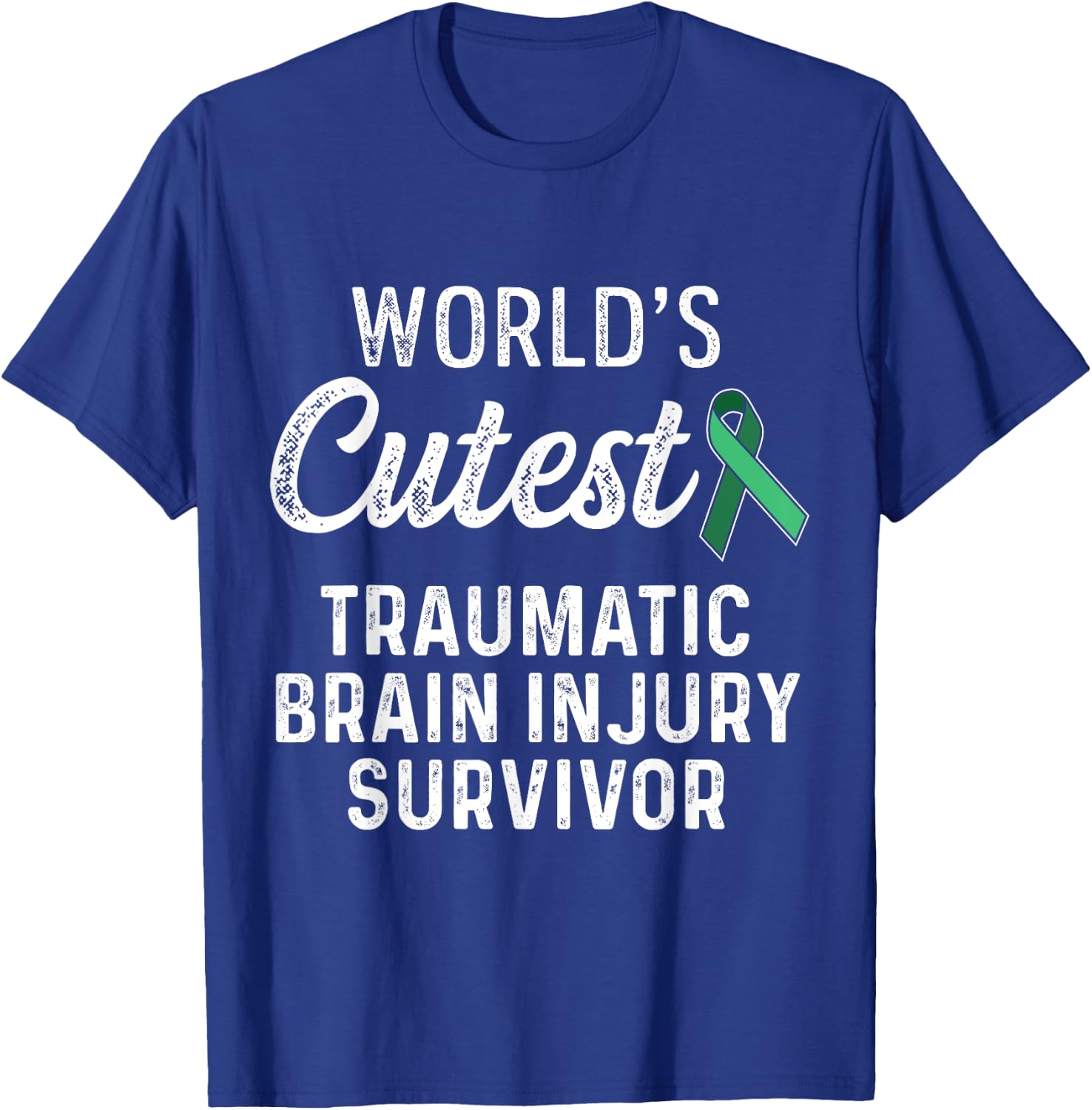Traumatic Brain Injury Survivor Cutest TBI Warrior T-Shirt - T-Shirt | Royal