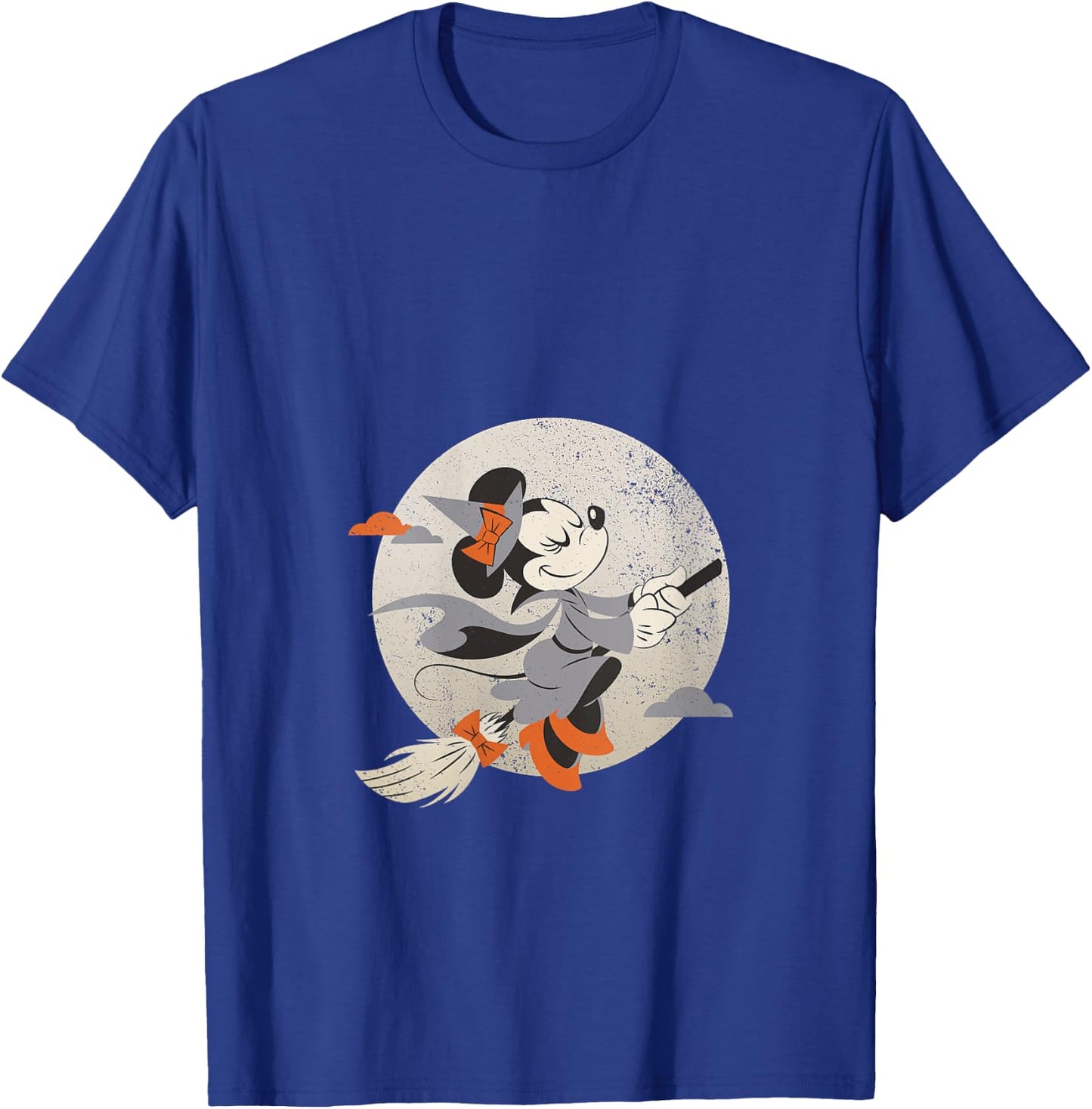 Disney Minnie Mouse Flying Witch Costume Halloween V-Neck T-Shirt - T-Shirt | Royal