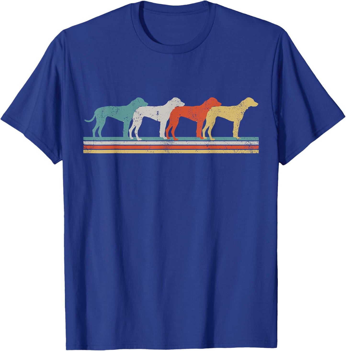 Rhodesian Ridgeback Dog Heart Retro Women Girls Kids T-Shirt - T-Shirt | Royal