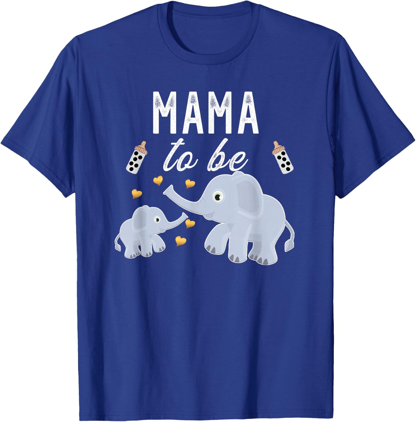 Mama To Be Elephant Baby Shower Mom Gift Cute T-Shirt - T-Shirt | Royal