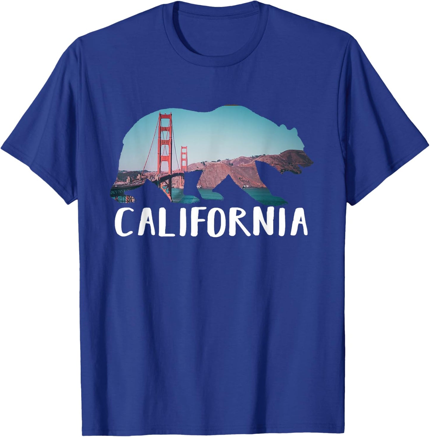Golden Gate Bridge California Pride Vacation Tourist Gift T-Shirt - T-Shirt | Royal