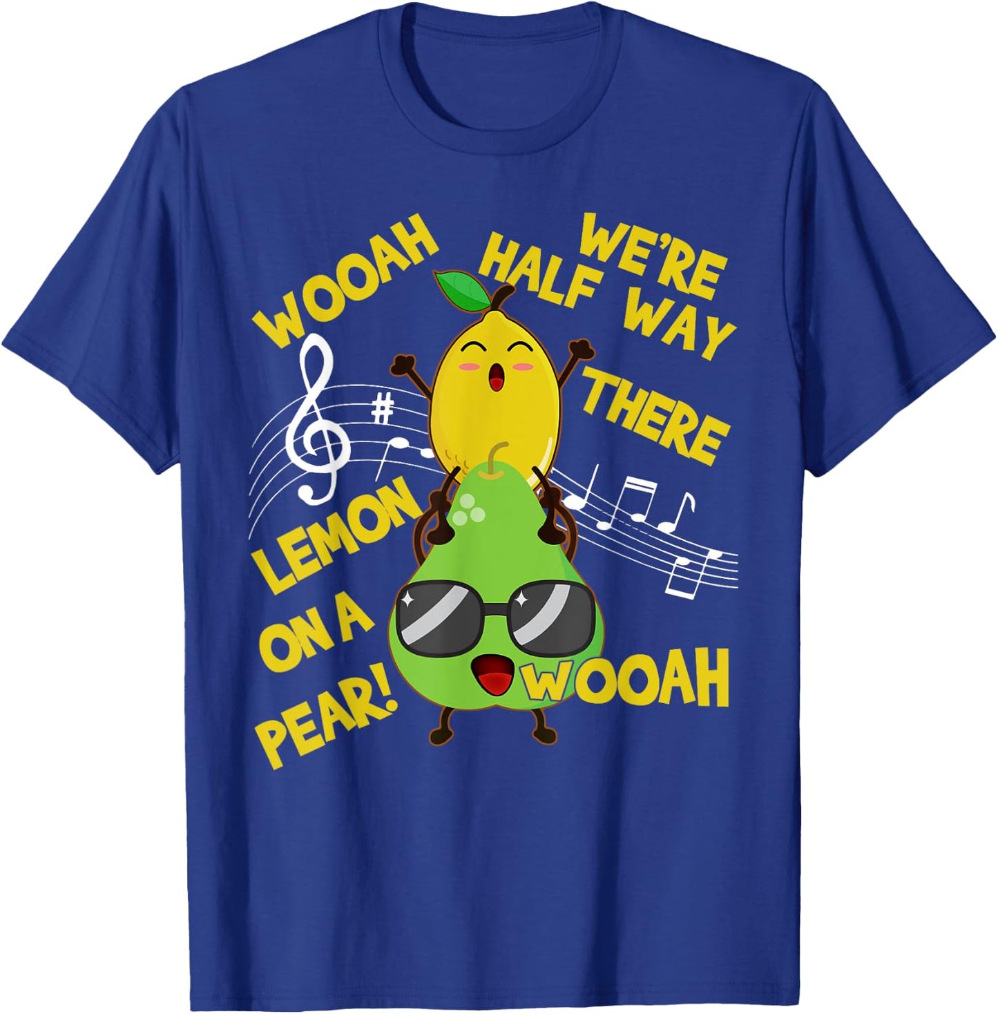 Lemon On A Pear Funny Classic Song foodie lyrics Meme-Yellow T-Shirt - T-Shirt | Royal