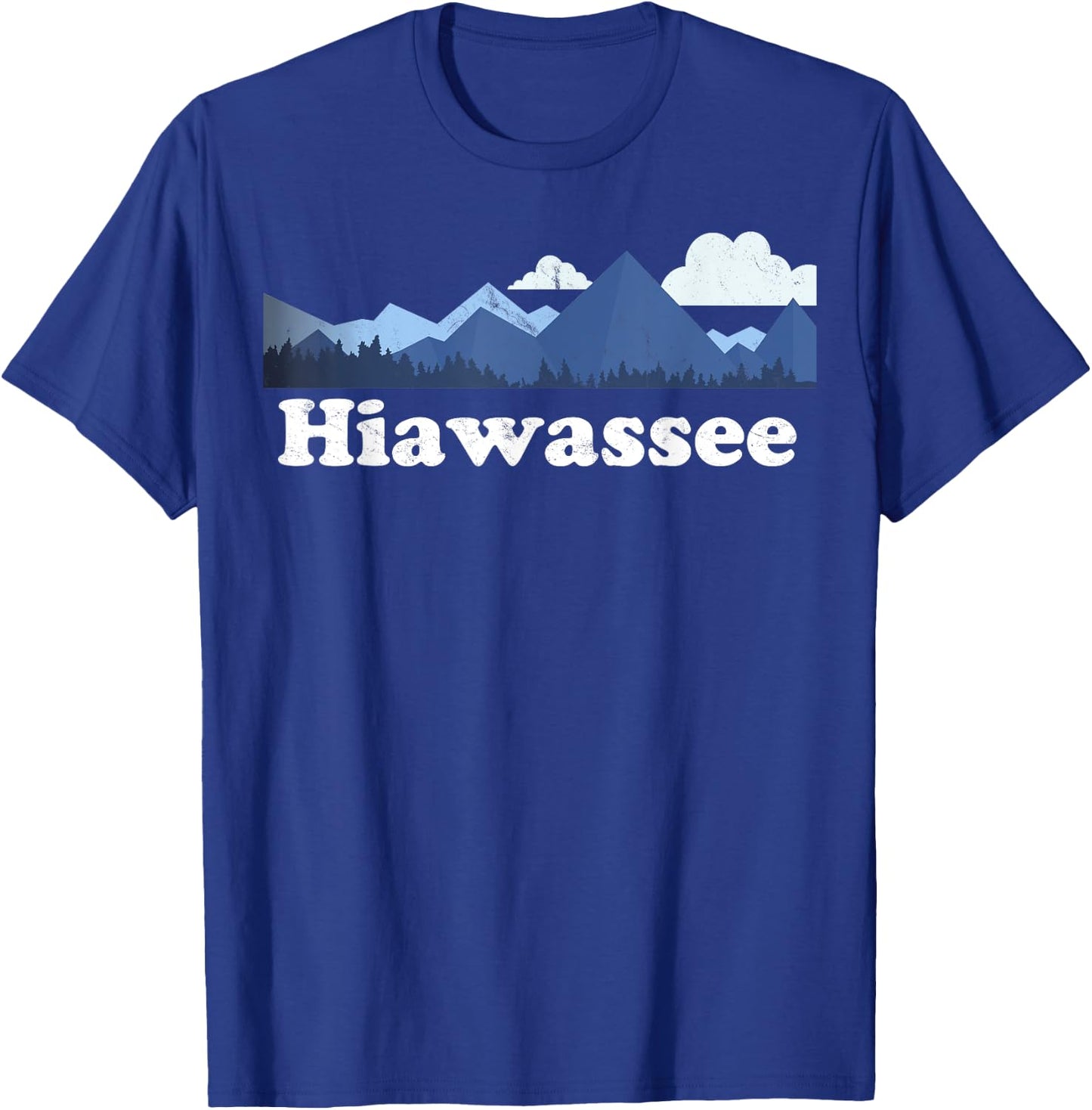 Cute Hiawassee Georgia GA Retro Blue Ridge Mountains T-Shirt - T-Shirt | Royal