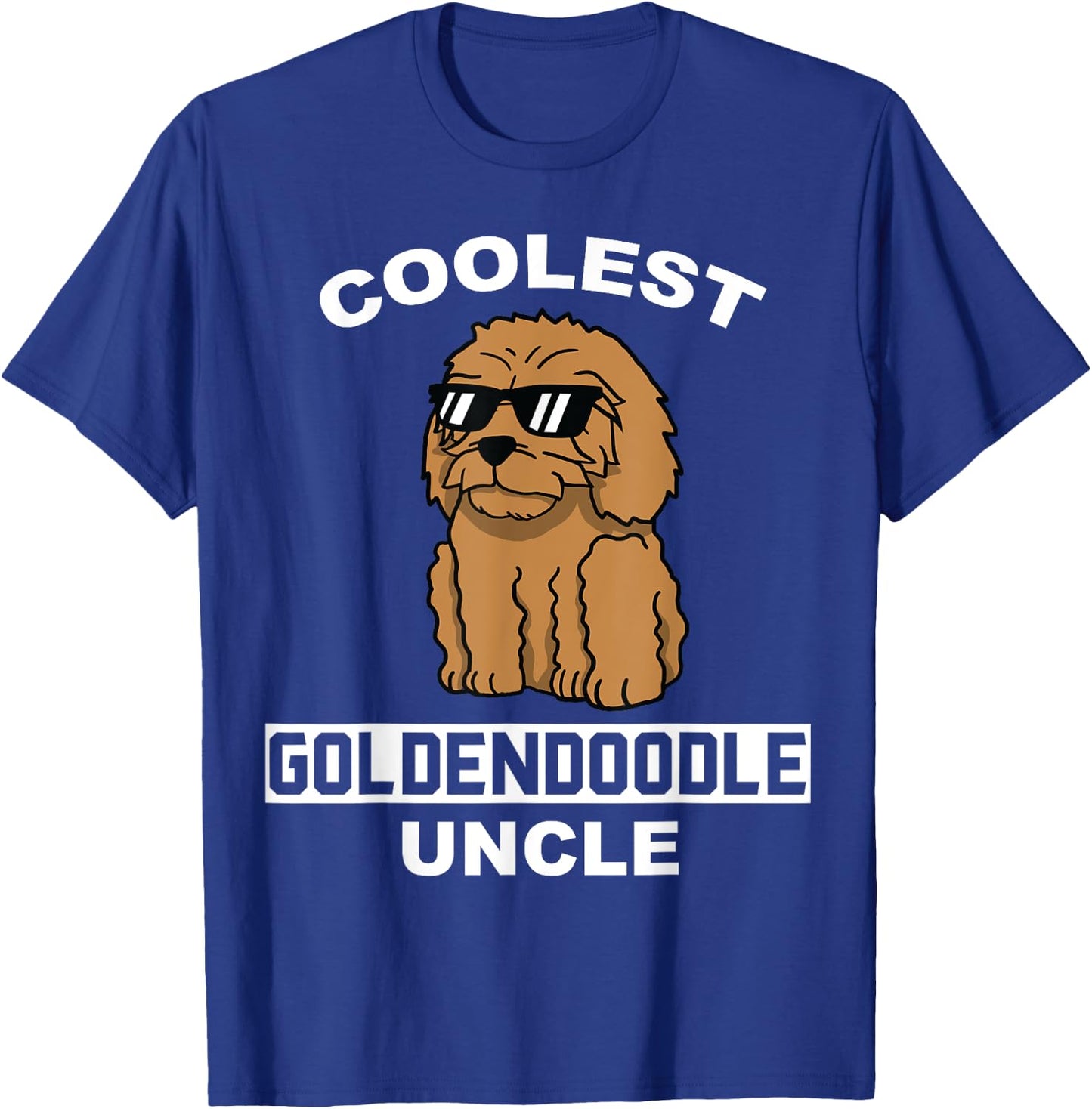 Coolest Goldendoodle Uncle Funny Dog Men Women T-Shirt - T-Shirt | Royal