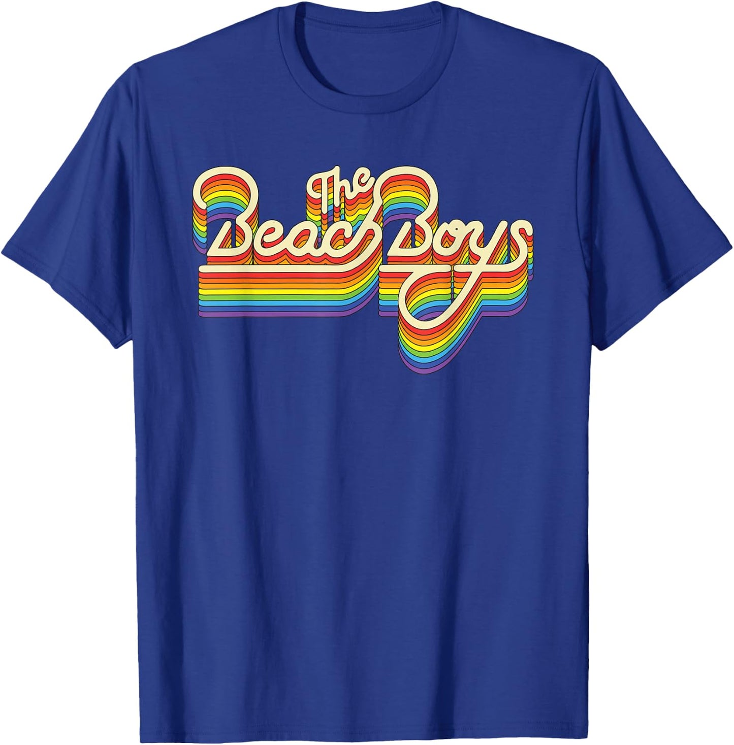 Beach Boys Rainbow Ripple Logo Small T-Shirt - T-Shirt | Royal
