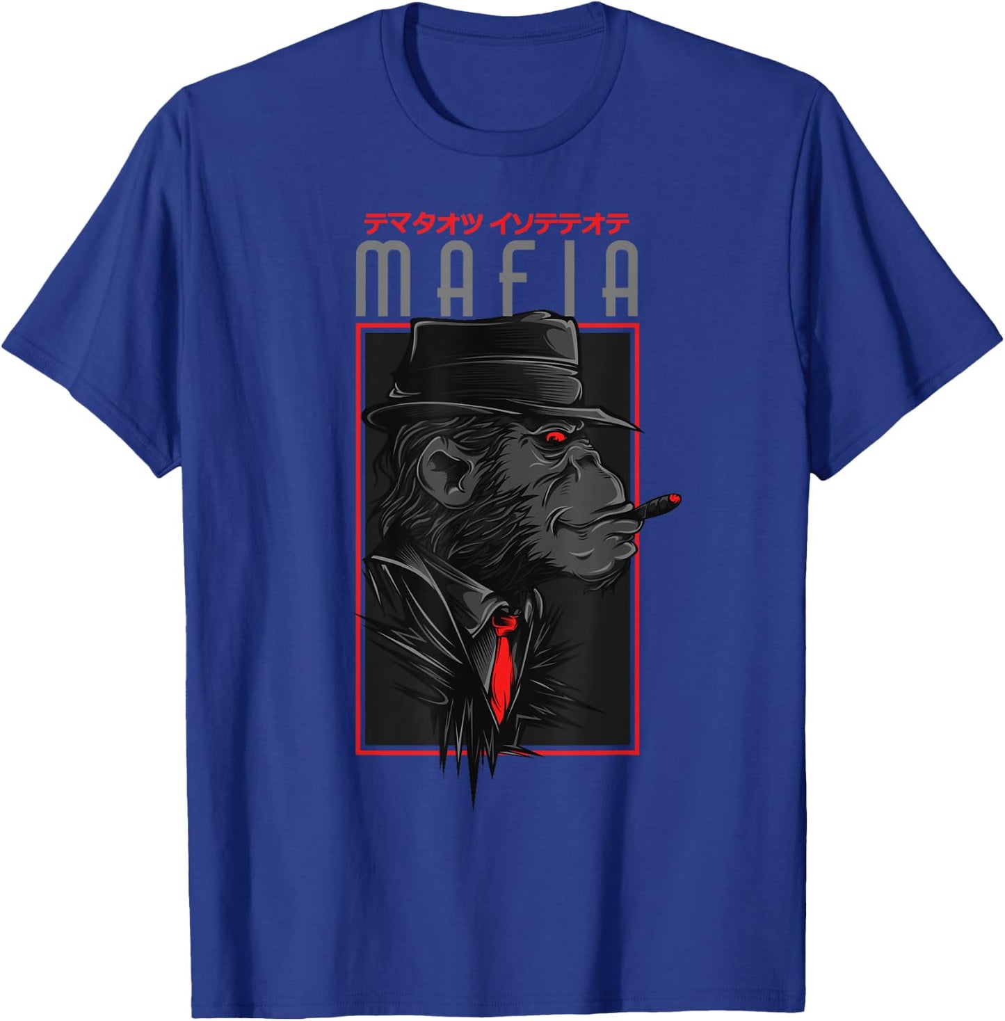 Vintage Gangster Monkey - Mafia Boss of the 1920s T-Shirt - T-Shirt | Royal
