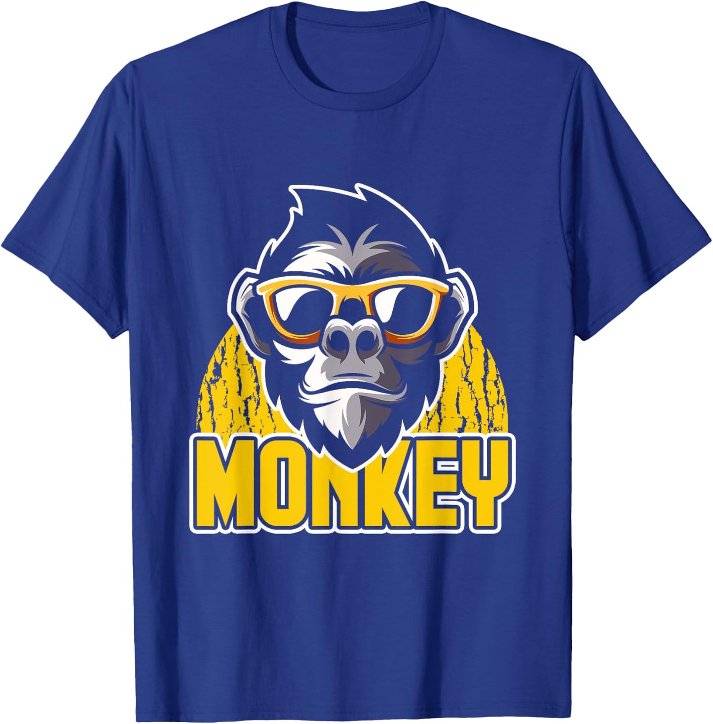 Funny Animal Men Boys Kids Primate Monkey T-Shirt - T-Shirt | Royal