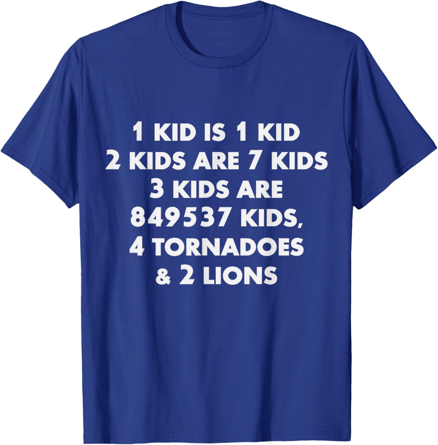 3 Kids Dad 3 Kids Mom Funny Father Day Mother Day Parent T-Shirt - T-Shirt | Royal