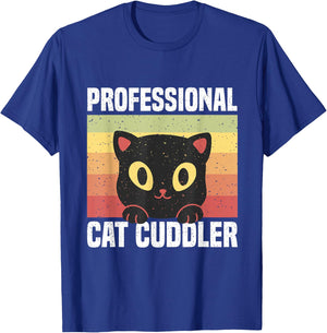 Cats Professional Cat Cuddler Men Women T-Shirt - T-Shirt | Royal