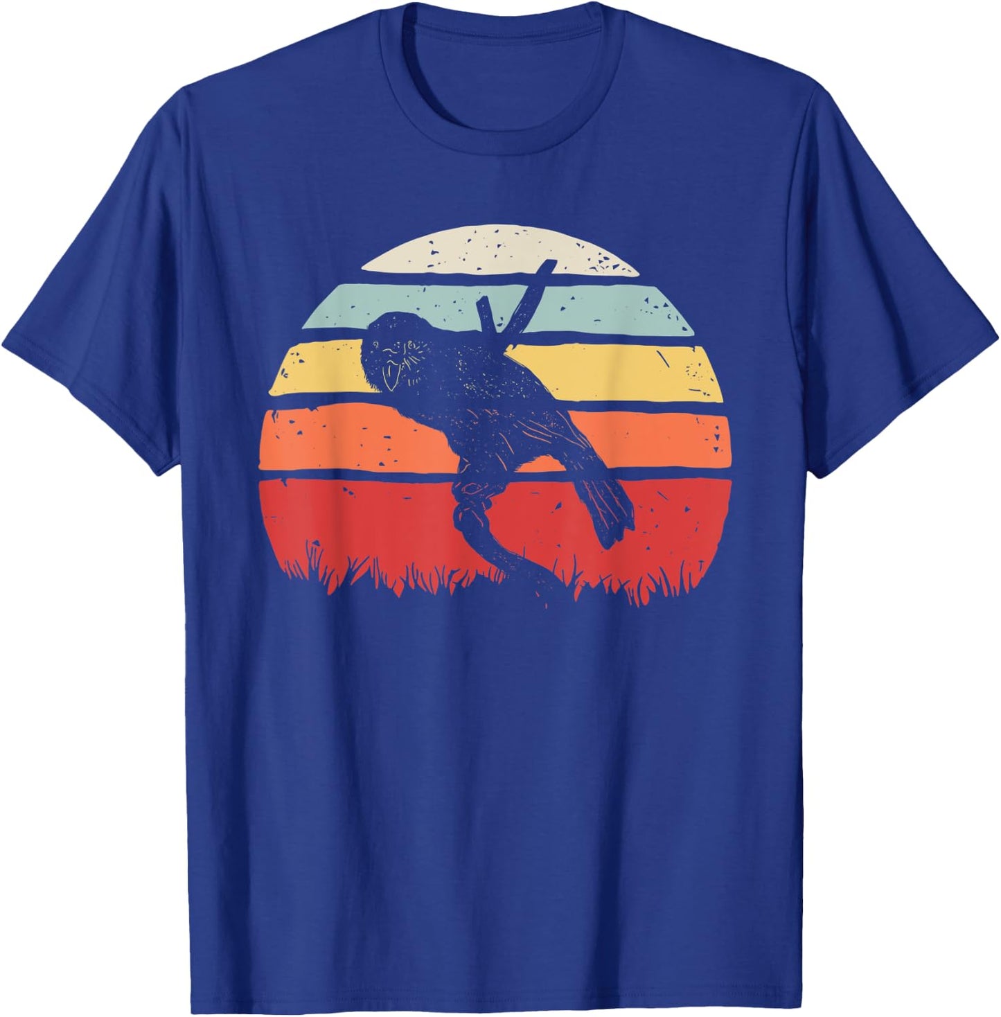 Vintage Retro Kakapo Bird T-Shirt - T-Shirt | Royal