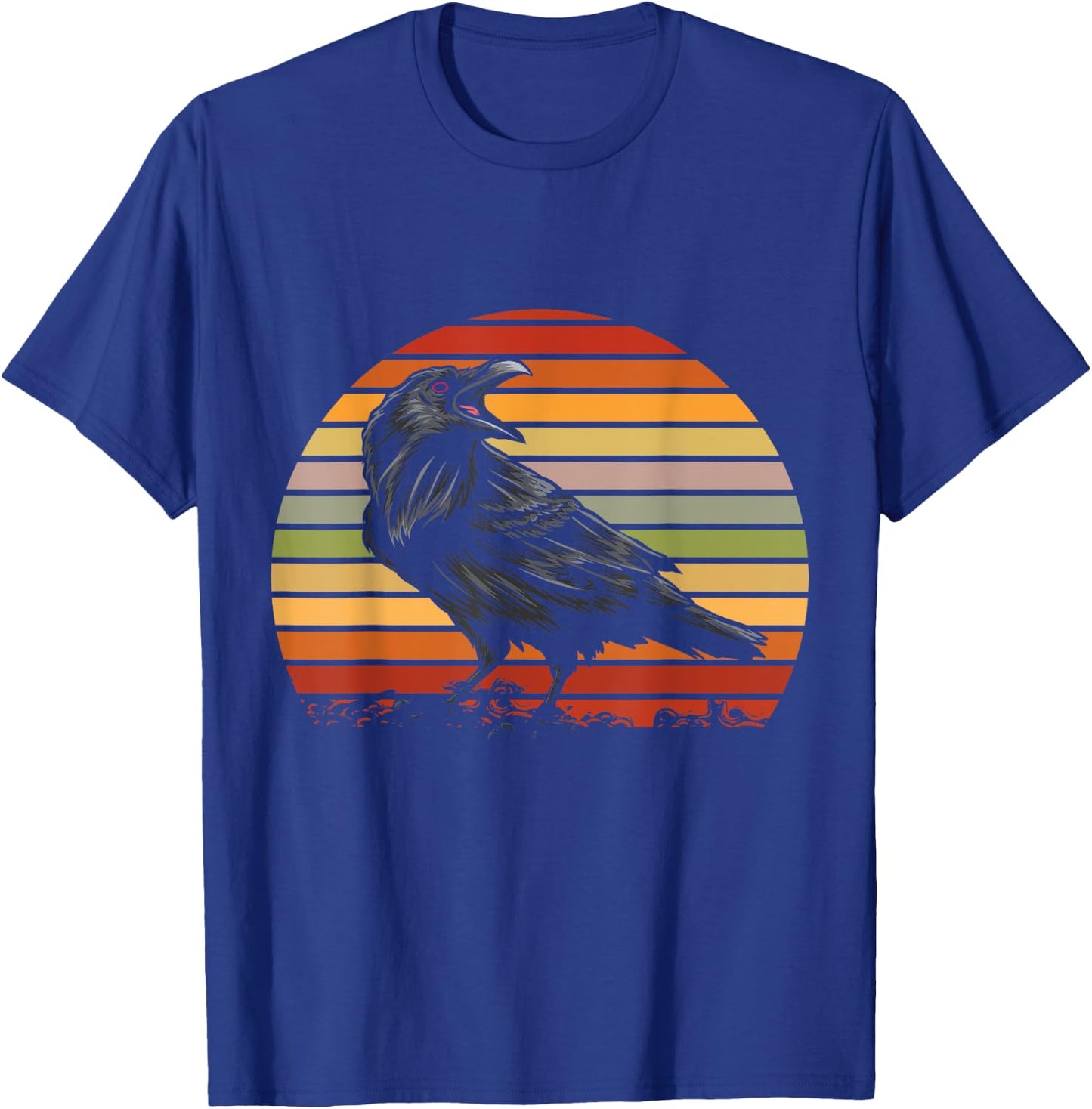 Retro Crow T-Shirt - T-Shirt | Royal
