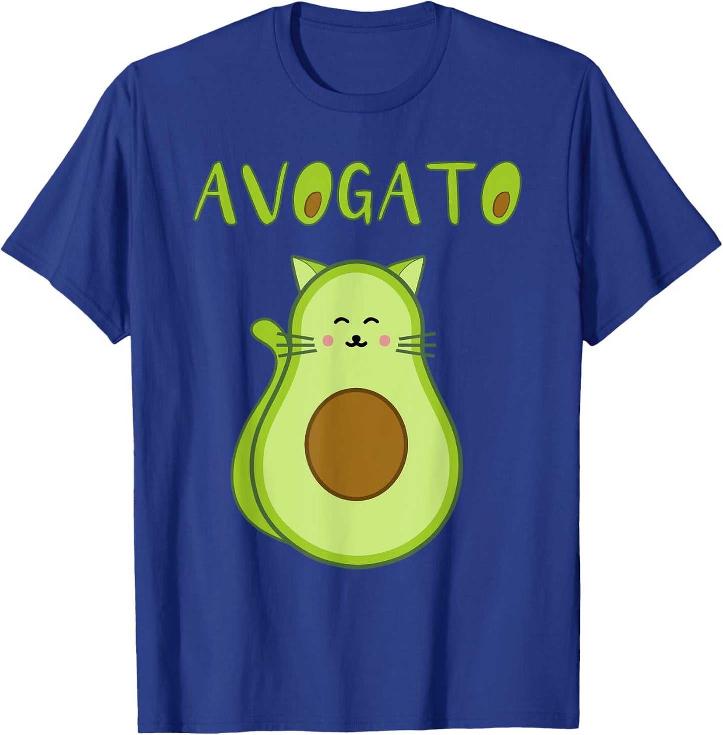 Funny Avogato Christmas Avocado Cat Foodie Design Lover Kids T-Shirt - T-Shirt | Royal