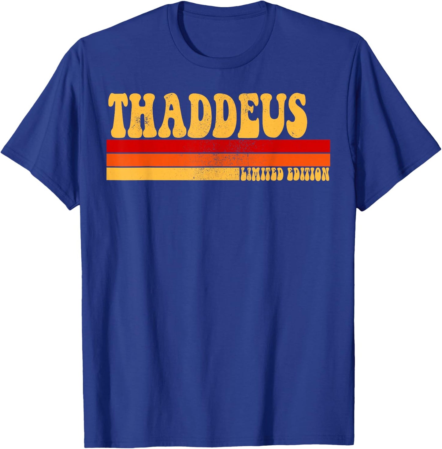 THADDEUS Name Personalized Idea Men Retro Vintage THADDEUS T-Shirt - T-Shirt | Royal