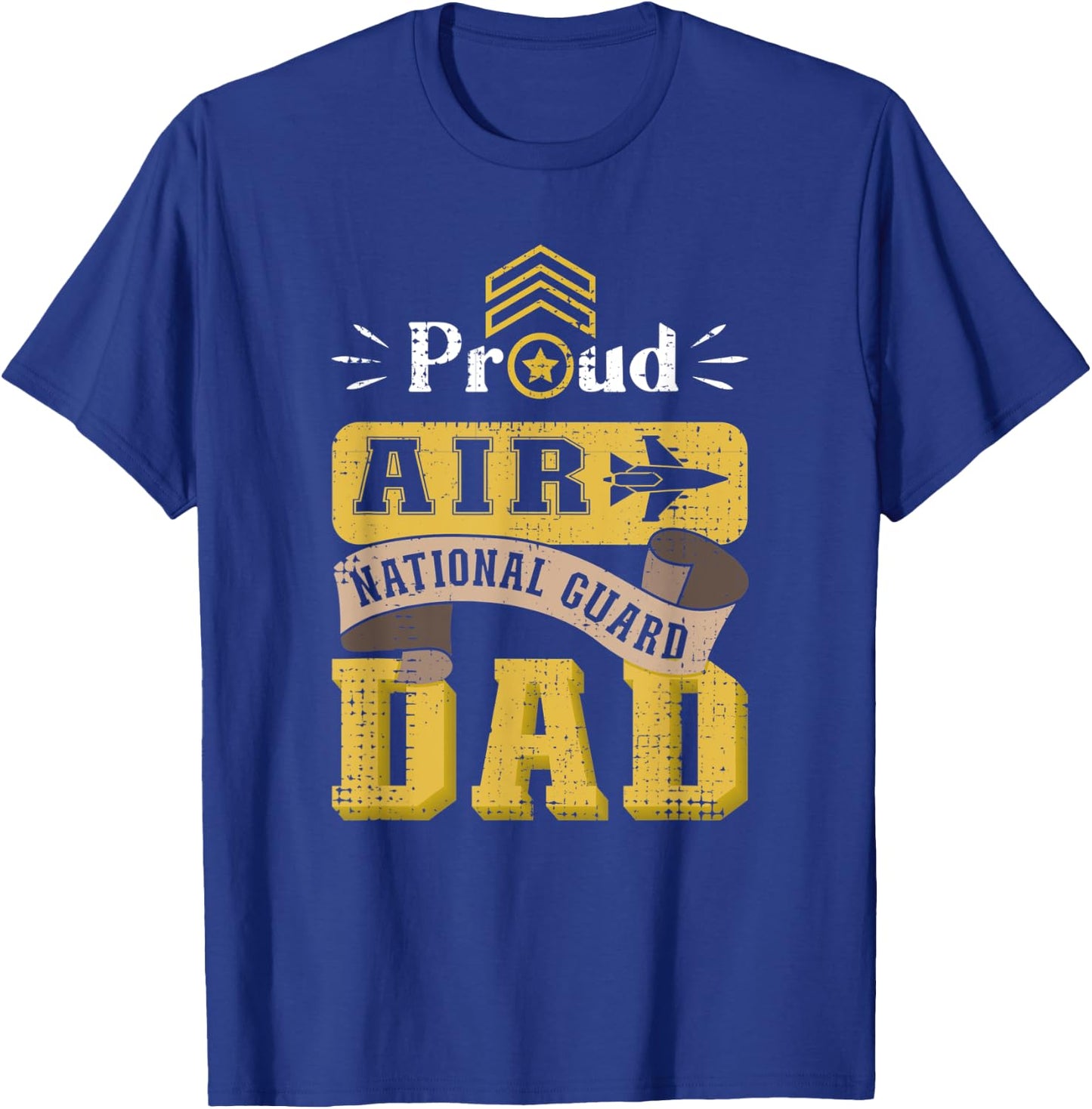 Fathers Day Veteran Air Force Shirt Air National Guard Dad T-Shirt - T-Shirt | Royal